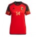 Belgien Dries Mertens #14 Replika Hemma matchkläder Dam VM 2022 Korta ärmar
